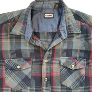 VTG Above Average Shirt Men 3X Big Man Cabin Cottage Button Down Flannel Shacket